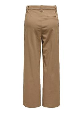 Calça Only Rome bege para mulher.