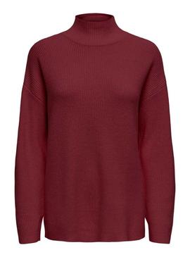 Camisola Only Katia granate apenas para mulher.