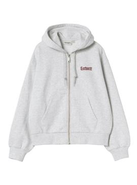 Moletom Carhartt Schooling cinza para mulher.
