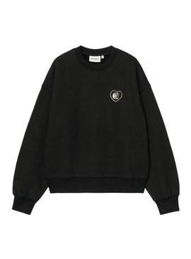 Moletom Carhartt Hearts preto para mulher.