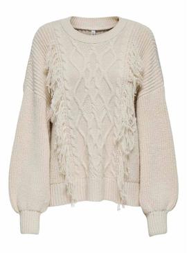 Camisola Only Holly bege para mulher.