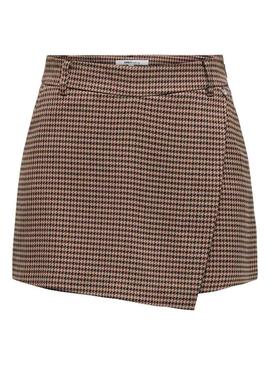 Shorts saia Only Lettie marrom para mulher