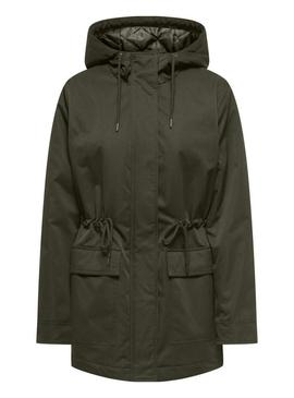 Parka Only Hannover verde para mulher