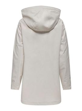 Capa de chuva Only Newellen branco para mulher.
