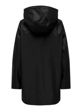 Capa de chuva Only Newellen preta para mulher.