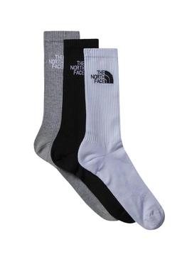 Meias The North Face cinza, branco e preto