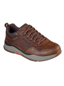Ténis Skechers Bengao marrom para homem.