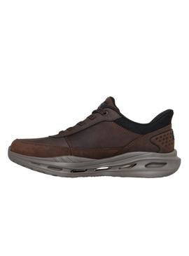 Sapatilhas Skechers Arch Fit castanhas para homem