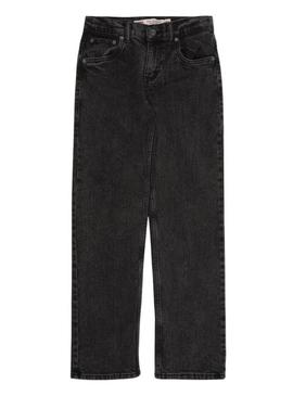 Calças de ganga Levi's 555 relaxadas em preto para criança.