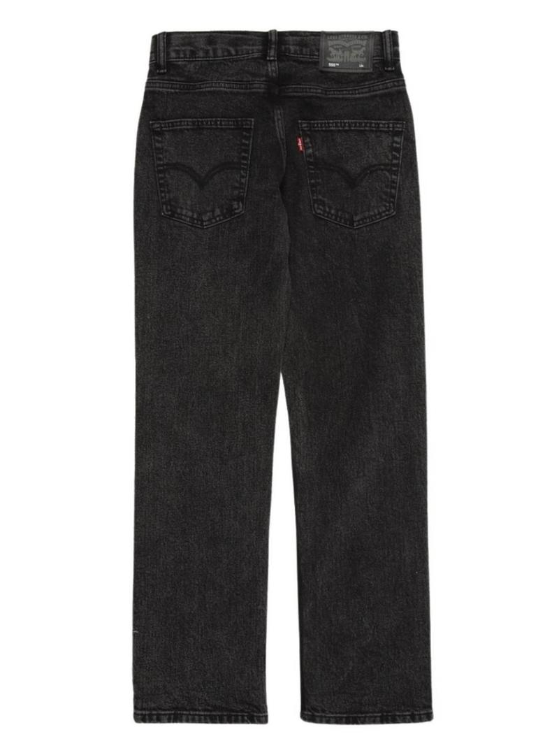 Calças de ganga Levi's 555 relaxadas em preto para criança.
