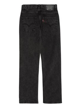 Calças de ganga Levi's 555 relaxadas em preto para criança.