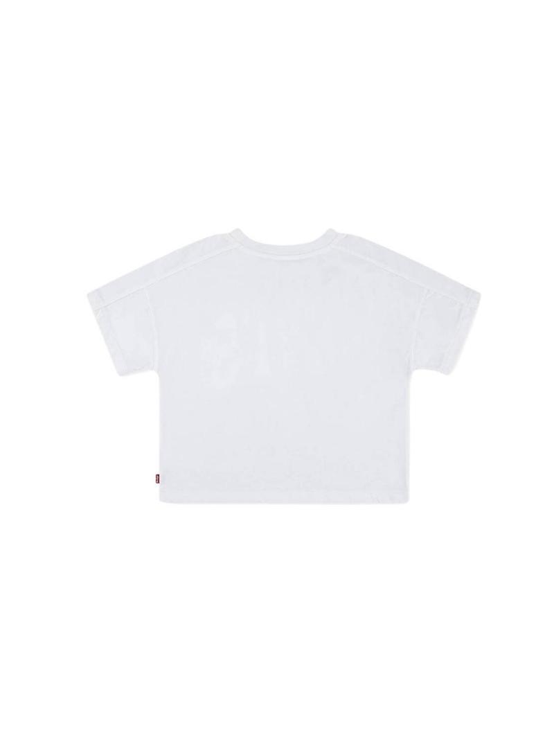 Camiseta Levis Meet and Greet branca para menina.