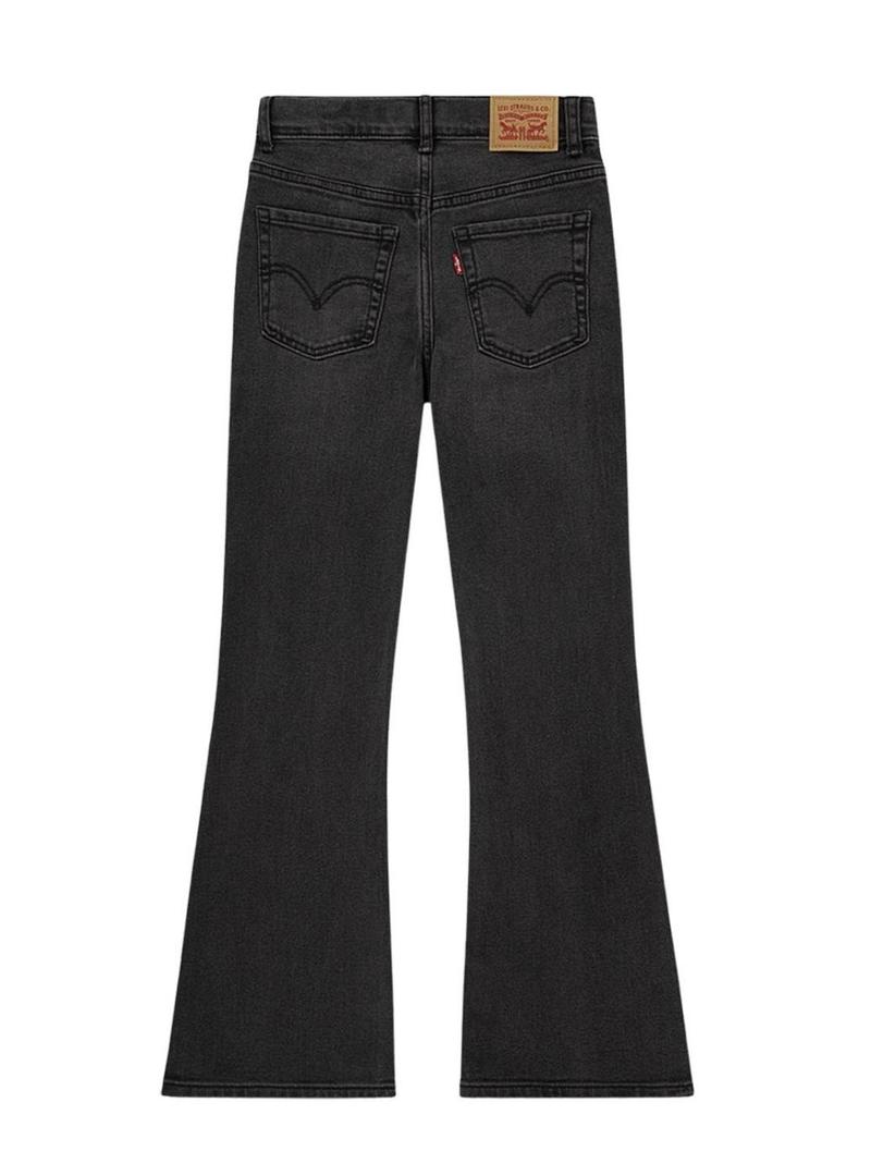 Calça jeans Levis 726 preta para menina.