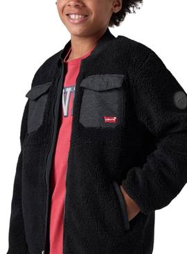 Jaqueta Levis Utility preta para menino.