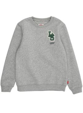 Moletom cinza Levi's Streamline para menino.