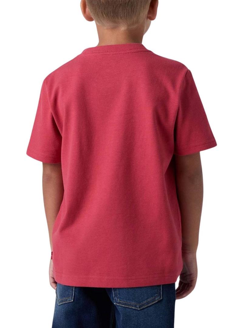 Camiseta Levis Streamline vermelha para menino.