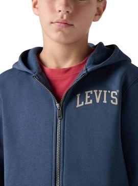 Moletom Levis Legendary azul para menino.