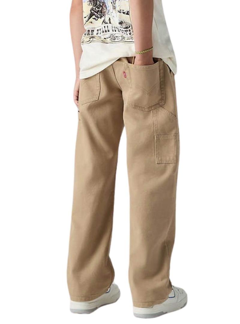 Calça Levis 555 Carpenter bege para criança