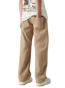 Calça Levis 555 Carpenter bege para criança