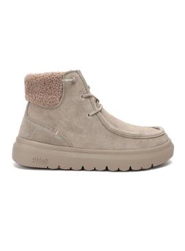 Botas Walkin Pitas Berna bege para mulheres