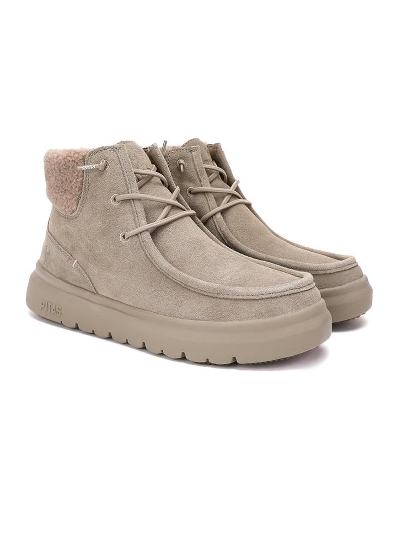 Botas Walkin Pitas Berna bege para mulheres