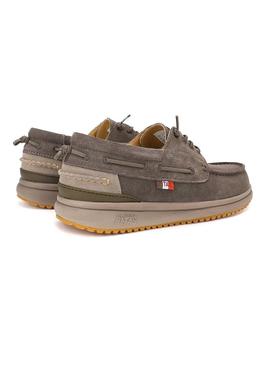 Sapatos náuticos Walkin Pitas Denver cinza para homem.