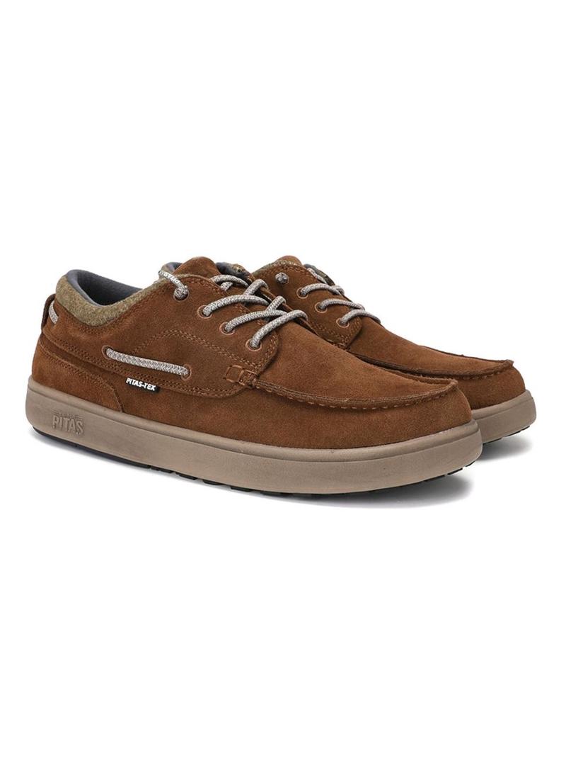 Sapatos náuticos Walkin Pitas Dakota caramelo para homem