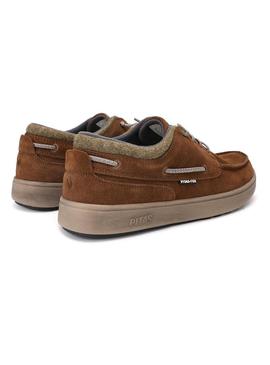 Sapatos náuticos Walkin Pitas Dakota caramelo para homem