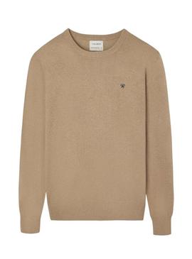 Camiseta básica Silbon bege para homem.