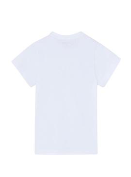 Camiseta Silbon logo multicolor branca para menino.