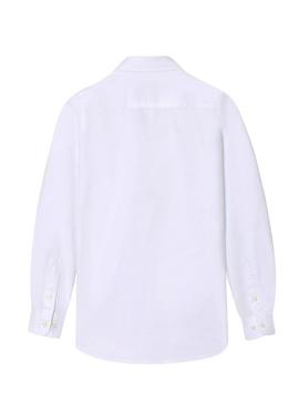 Camisa Silbon Oxford branca para criança.