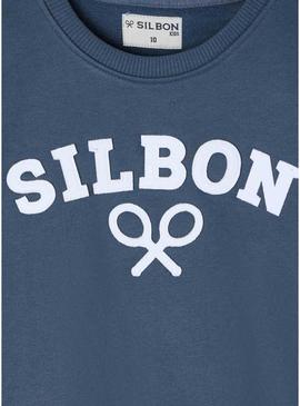 Moletom Silbon Raqueta azul para menino