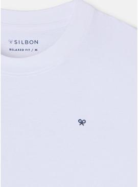 Camiseta Silbon Varsity club branca para homem.