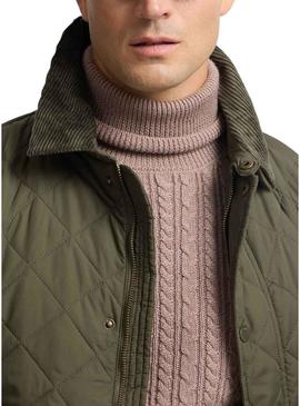 Jaqueta Silbon Field clássica verde para homem.