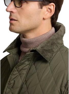 Jaqueta Silbon Field clássica verde para homem.