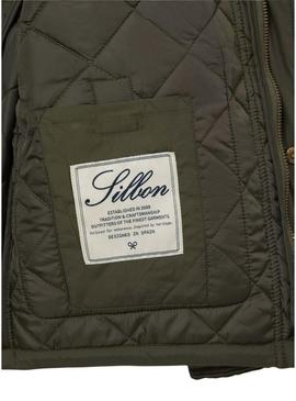 Jaqueta Silbon Field clássica verde para homem.