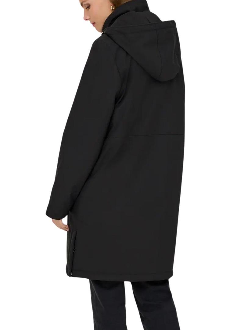 Parka Only Kara preta para mulher.