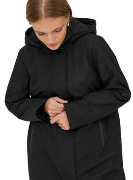 Parka Only Kara preta para mulher.