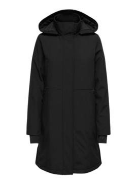 Parka Only Kara preta para mulher.