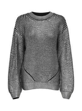 Camisa Jersey Only Kama prateado para mulher.
