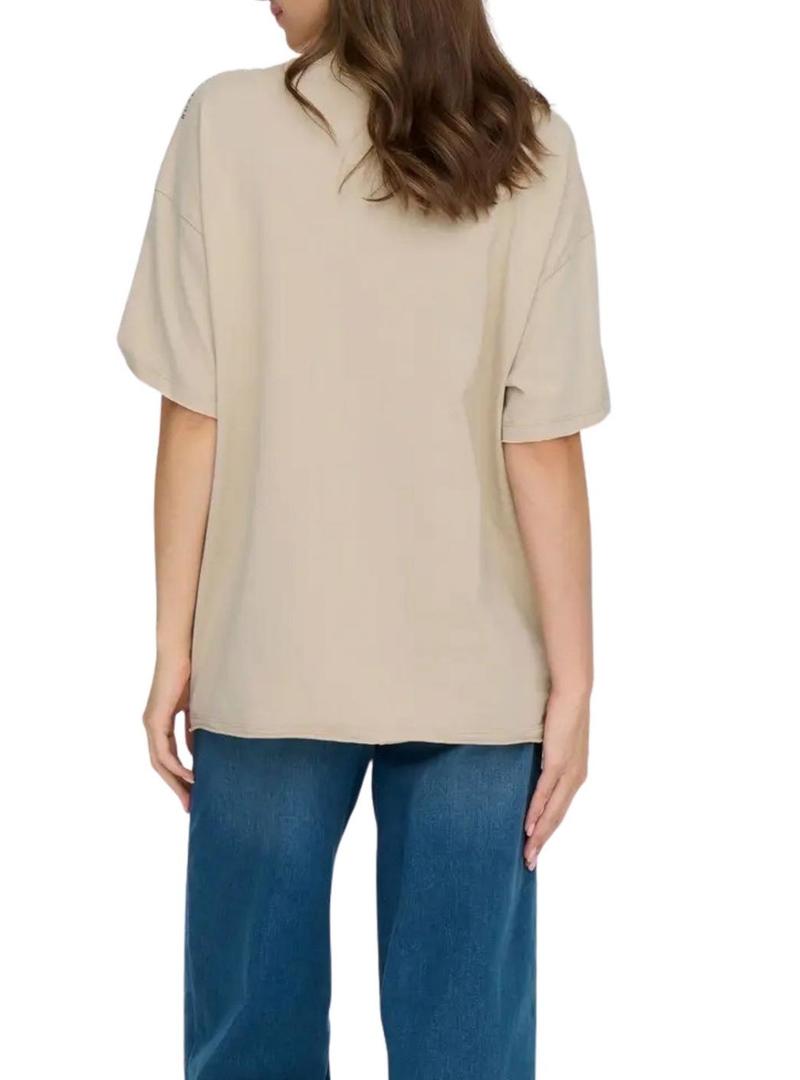 Camisa Only Kinna bege para mulher.