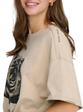 Camisa Only Kinna bege para mulher.