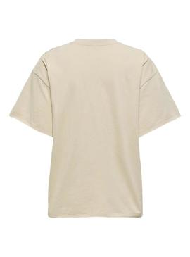 Camisa Only Kinna bege para mulher.