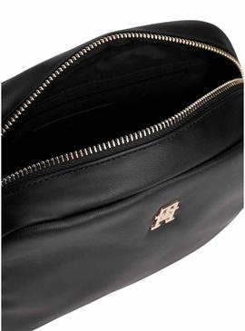 Bolsa Tommy Hilfiger Popette Soft preta para mulher