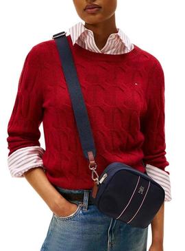 Bolsa transversal Tommy Hilfiger Popette corp azul marino para mujer