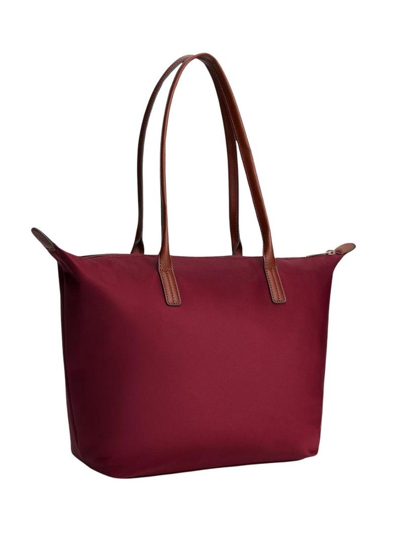 Bolsa tote Tommy Hilfiger Popette granate para mulher