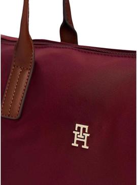 Bolsa tote Tommy Hilfiger Popette granate para mulher