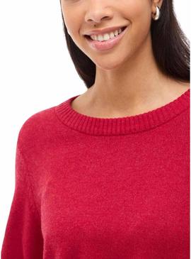 Camisola Vila Viril vermelha para mulher