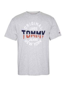 T-Shirt Tommy Jeans Essential Round Cinza Homem