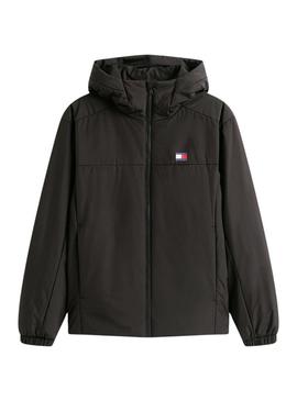 Anorak Tommy Jeans Poly preto para homem